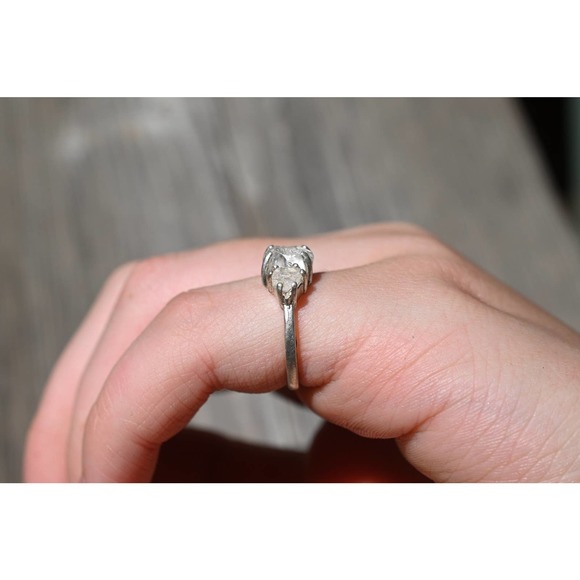 Engagement rings, raw diamond ring, raw stone ring, alternative engageme… - Picture 4 of 5